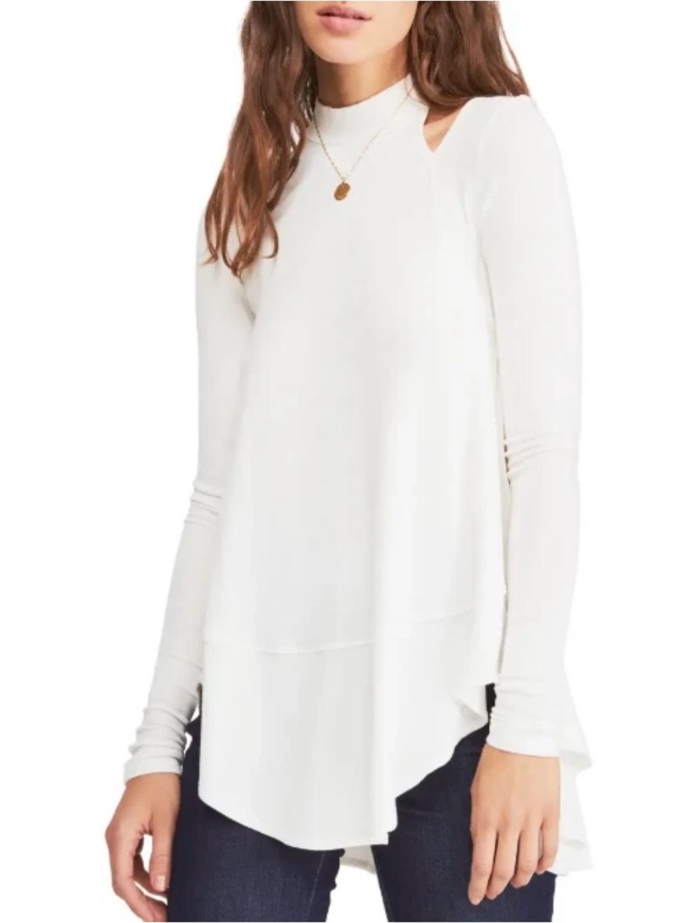 Free People Downtown Girl Cutout Asymmetrical Layered Top - Women's